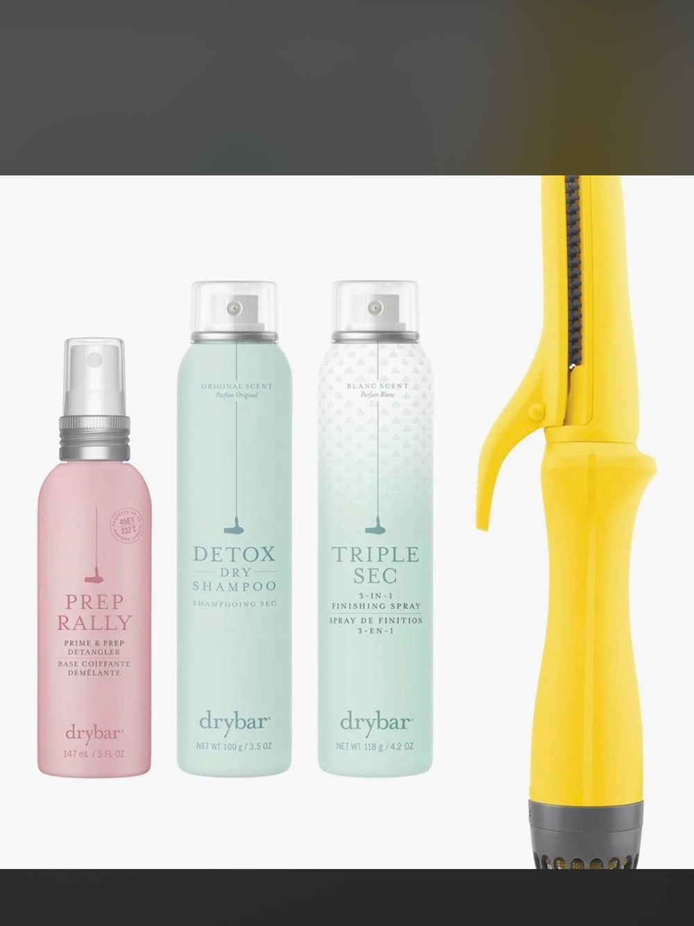 Drybar Yellow Straight Up Magic Styling Set Brand New Open Box